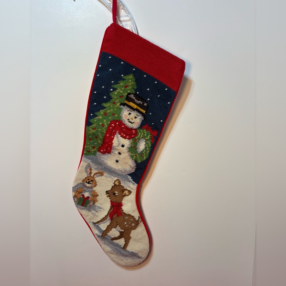 Vintage 1991 Imperial Elegance Embroidered Christmas Stocking!  EUC